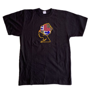 Black T- shirt with Africa art