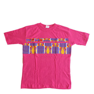 Pink shirt with Africa art