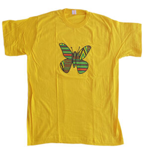 Yellow T shirt with Africa art