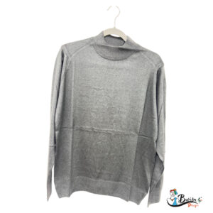 Grey Long Sleeve Knit Sweater