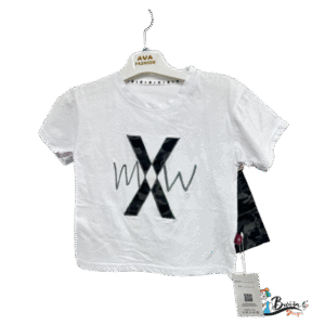 White Printed T-shirt with Shorts (WWW Design)