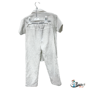 Grey Polo Top & Pants Set