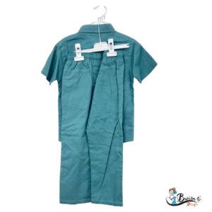 Teal Short-Sleeve Shirt & Pants Set